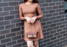 High neck, high style — mini dress, major impact
