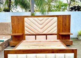 Luxury Teak Cushion Bed